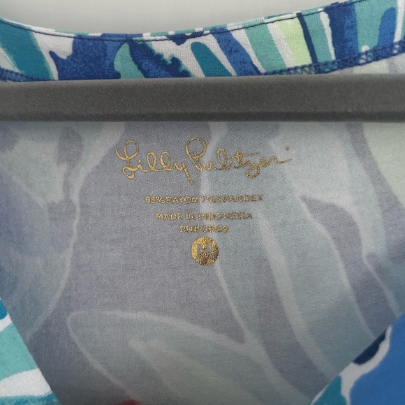 Blue Lilly Pulitzer Patterned Dress (size M) - Picture 3 of 3